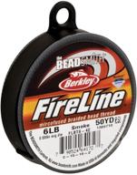 🧵 плетеная бисерная нить beadsmith fireline, 6 фунтов, 50 ярдов (серый дым): крепкая и универсальная нить для бисероплетения для ваших творческих задач. логотип