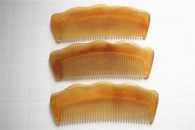 img 2 attached to Handmade Premium Quality Natural Sheep Horn Comb Without 🐑 Handle - Myhsmooth Sh-byg-nt 100% Pure & High-Grade, 4.8'' Long