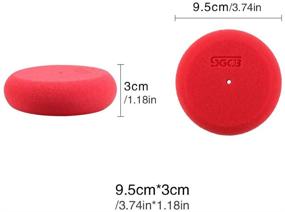 img 3 attached to 🚗 SGCB Foam Wax Applicator Pads for Car - Edgeless 3.7" Diameter Hand Polishing Pads Sponge Kit - Round Shape Smooth Detailing Buffing Pads for Waxing, Polishing, Paint & Ceramic Glass Cleaning - Pack of 5