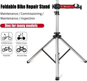 img 2 attached to 🚲 West Biking Bike Repair Stand: Adjustable & Foldable Maintenance Rack Workstand for Home Mechanics - Ideal for Road and Mountain Bikes