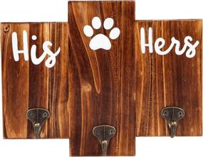 img 4 attached to 🐾 TBFM Dog Leash Hanger and Key Holder - Unique Wall Hook with 3 Rustic Hooks, Ideal Entryway Décor and Cute Housewarming Gift for Dog Owners & Lovers, Measures 9.8 Inches Wide and 7.9 Inches Tall