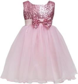 img 4 attached to 👗 Merry Day Girls' Clothing Sequin Flower Dress in Dresses