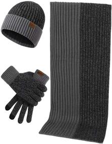 img 4 attached to 🧤 Warm Winter Beanie and Touchscreen Gloves - Essential Women's Accessories in Scarves & Wraps