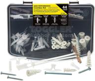 🔩 toggler 44-piece combo anchor kit - secure heavy duty industrial drywall mounting toggle screws & bolts assortment - reliable concrete wall anchoring for tv, bike, shelf straps, cabinet & decoration logo