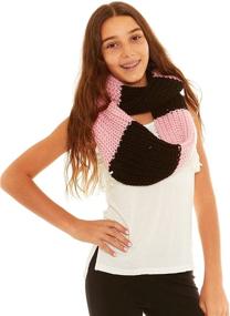 img 4 attached to 🧣 Chunky Crush Winter Infinity Fashion Accessories: A Must-Have for Girls in Cold Weather