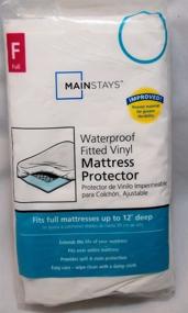 img 4 attached to 🛏️ White Full Vinyl Fitted Mattress Protector by Mainstays