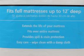 img 1 attached to 🛏️ White Full Vinyl Fitted Mattress Protector by Mainstays