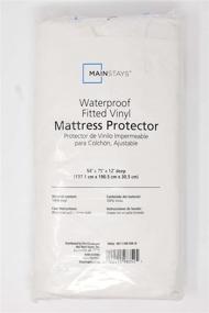 img 3 attached to 🛏️ White Full Vinyl Fitted Mattress Protector by Mainstays