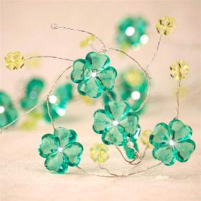 img 4 attached to 🍀 Impress Life Shamrocks Lucky Clover Handmade String Lights – Festive St. Patrick's Day Green Decoration