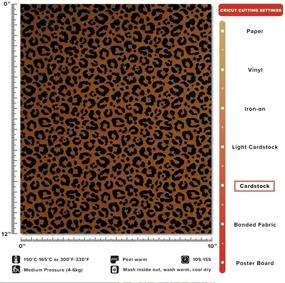 img 3 attached to 🎃 Pumpkin Brother Gold Leopard Iron on Fabric: DIY Sublimation Fabric Pack - Heat Transfer Sheets for Cutting Machine Silhouette Cameo - 5 Color Sheets, 12x10 Inch