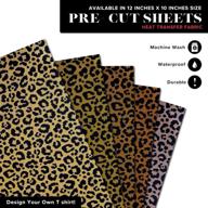 🎃 pumpkin brother gold leopard iron on fabric: diy sublimation fabric pack - heat transfer sheets for cutting machine silhouette cameo - 5 color sheets, 12x10 inch logo