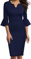 👗 flounce sleeve office dresses for women - woosunze womens clothing collection logo