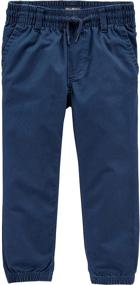 img 4 attached to 👖 OshKosh B'Gosh Boys' Easy-Pull Twill Joggers