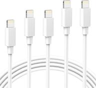 🔌 5pack зарядное устройство для iphone, набор кабелей lightning - 1 фут, 3 фута, 3 фута, 5 футов, 5 футов пакет зарядных шнуров для iphone 12/11/x/xs/8/7 и других логотип