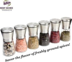 img 2 attached to 🧂 Best Home Products - Salt and Pepper Grinder Set - Set of Two Mills, Ideal for Peppercorns, Sea Salt, Himalayan Salt, Spices & Table Seasoning