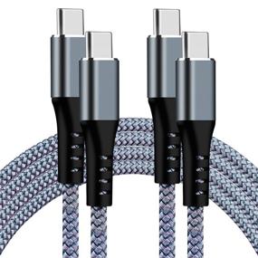 img 4 attached to 🔌 2-Pack 10FT USB C to USB C Fast Charging Cable PD 60W - Long Type C Charger Cord for Apple MacBook Air/Pro, iPad Air/Pro 2020/2019/2018, Samsung Galaxy S21/S21+/S20+ Ultra, Note 20/10, Pixel