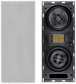 img 4 attached to Monoprice Amber Series 6.5 Inch 3-Way Carbon 🔊 Fiber In-Wall Column Speaker with Ribbon Tweeter - White (115700)