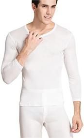 img 1 attached to 👖 METWAY Silk Long Underwear: Ultimate Comfort in Men's Silk Long Johns - 2pc Thermal Underwear Set