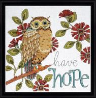 🦉 premium tobin dw2790 14 count heartfelt have hope owl cross stitch kit - 10x10 inch- expertly designed cross stitch kit for all skill levels logo