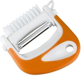 img 2 attached to 🥔 Kitchen Maestro: 3-in-1 Peeler with Brush, Peeler, and Eye Remover for Easy Potato & Fruit Prep