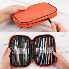img 2 attached to Complete 54 Pc Crochet Needles Set with Storage Case - Ergonomic Hooks, Blunt Needles, Stitch Markers - Ideal DIY Hand Knitting Craft Art Tools for Beginners