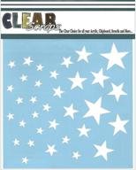 🌟 прозрачная пленка из пластика clear scraps 6x6 с шаблоном звезд - улучшенный seo. логотип