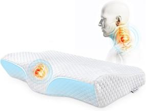 img 4 attached to 🌙 Cervical Pillow for Neck Pain Relief - Coisum Orthopedic Memory Foam Pillow with Removable Pillowcase, Ergonomic Design for Side and Back Sleepers