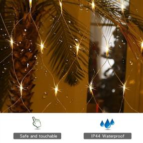 img 2 attached to 🌟 390 LED Christmas Net Lights, Outdoor Mesh Fairy String Lights, 13ft x 5ft 8 Modes Waterproof Decorative for Xmas Tree, Wedding, Bushes, Garden, Party - Warm White