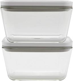 img 4 attached to ZWILLING Fresh & Save Large Vacuum Sealer Glass Food Storage Container (2-Pack) - Airtight Meal Prep Container for Food Saver