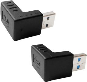 img 1 attached to 🔌 Переходник Posdou USB 3.0 Мужчина-Женщина 90° под углом вверх и вниз: идеальный адаптер для USB-подключения