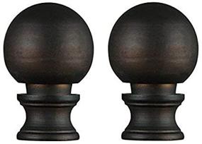 img 1 attached to 🔘 Dysmio 2-Pack of Traditional Knob Shaped Oil Rubbed Bronze Ball Lamp Finials with Finest Finish