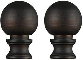 img 3 attached to 🔘 Dysmio 2-Pack of Traditional Knob Shaped Oil Rubbed Bronze Ball Lamp Finials with Finest Finish