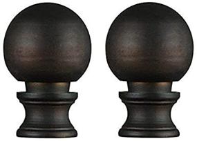 img 4 attached to 🔘 Dysmio 2-Pack of Traditional Knob Shaped Oil Rubbed Bronze Ball Lamp Finials with Finest Finish