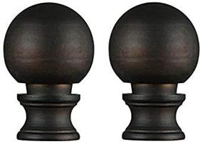 img 2 attached to 🔘 Dysmio 2-Pack of Traditional Knob Shaped Oil Rubbed Bronze Ball Lamp Finials with Finest Finish