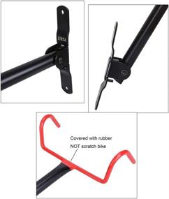img 2 attached to 🚲 Space-Saving Wall Mount Bike Hanger: Dirza Flip Up Garage Bicycle Rack Storage System (1 Pack)
