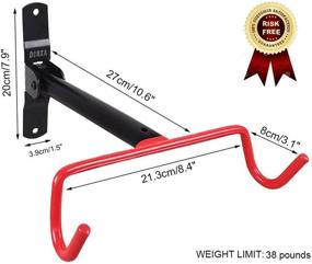 img 1 attached to 🚲 Space-Saving Wall Mount Bike Hanger: Dirza Flip Up Garage Bicycle Rack Storage System (1 Pack)
