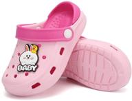 👞 versatile toddler clog slippers sandals: comfortable slip on shoes for boys and girls logo