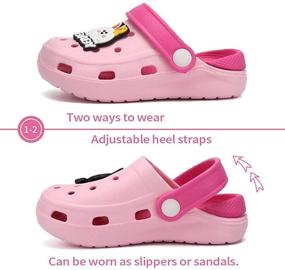 img 2 attached to 👞 Versatile Toddler Clog Slippers Sandals: Comfortable Slip On Shoes for Boys and Girls