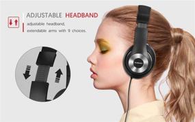 img 2 attached to 🎧 AUSDOM Lightweight Over-Ear Wired HiFi Stereo Headphones - Black: Unbeatable Sound Quality and Comfort