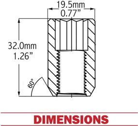 img 2 attached to 🔧 Улучшите свои колеса с помощью этого набора из 20 гайков с резьбой M12x1.5 🔩 - хромированное покрытие, идет с двумя ключами для шестигранников