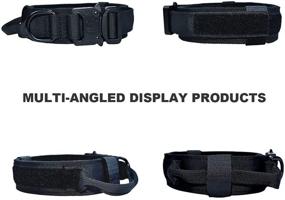 img 3 attached to 🐕 Adjustable Military Tactical Dog Collar | Heavy Duty Nylon Collar with Handle for Training | Metal Buckle