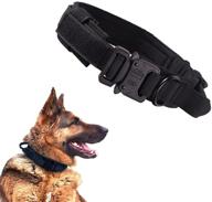 🐕 adjustable military tactical dog collar | heavy duty nylon collar with handle for training | metal buckle logo