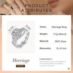 img 3 attached to 💍 Lorajewel Sterling Moissanite: Exquisite Women's Jewelry for Engagements and Anniversaries