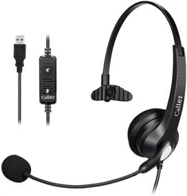 img 4 attached to 🎧 Callez C500U3 USB Headset: Crystal Clear Calls with Noise Cancelling Mic & Easy Controls for Business Skype UC Lync SoftPhone Call Center