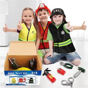 img 3 attached to 🚧 Cocojeci Construction Pretend Play Set: Authentic Costumes and Accessories