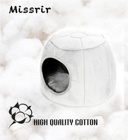 img 2 attached to 🐹 Missrir Guinea Pig Cave Beds: Cozy House for Rats, Chinchilla, Degu, Ferrets, Hedgehog, Sugar Glider - Pumpkin Shaped Small Pet House