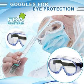 img 3 attached to Goggles Registered Eyeglasses Z87 1 Protection Unisex Protective
