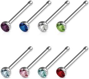img 4 attached to BodyJ4You Crystals Surgical Nostril Piercing