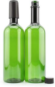 img 1 attached to Cornucopia Brands 10-Pack Green Plastic Wine Bottles; Screw Cap Bordeaux-Style Empty Wine Bottles with Seals