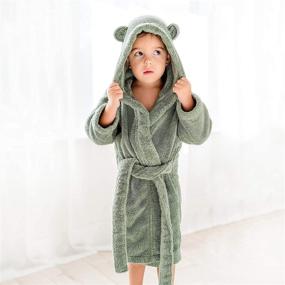 img 2 attached to 🛀 Natemia Organic Hooded Bathrobe: Stylish Home Store for Toddlers and Kids